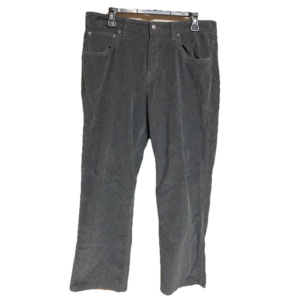 Men's Mountain Khakis Crest Corduroy Pants Relaxed Fit Gray Sz 34x32 35x28 real
